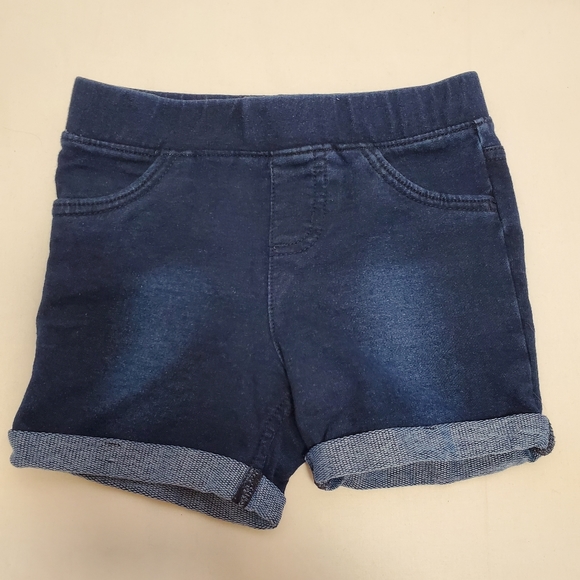 Jumping Beans Girls Blue Denim Shorts 3T, 2 Pair Dark and Medium Wash pull-on - Picture 6 of 9